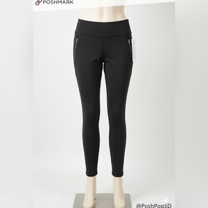 Athleta Black Zipper Pocket Leggings Rainier Tight Size L